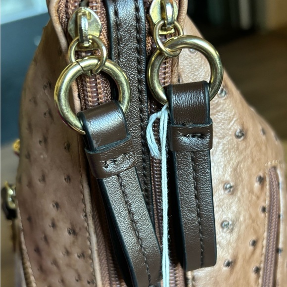 GIANI BERNINI OSTRICH SKIN SHOULDER BAG - Picture 4 of 11